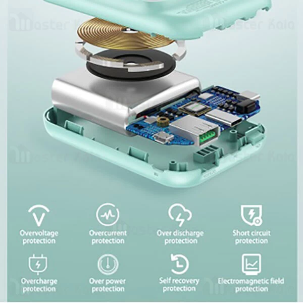 پاوربانک باوین Bavin PC061 10000 15W Magnetic Wireless PD QC3.0 Power Bank