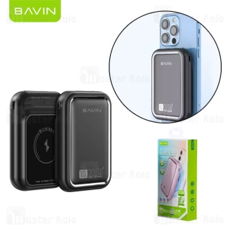 پاوربانک وایرلس 10000 مگنتی باوین Bavin PC061 Magnetic Wireless PD QC3.0 Power Bank توان 15 وات
