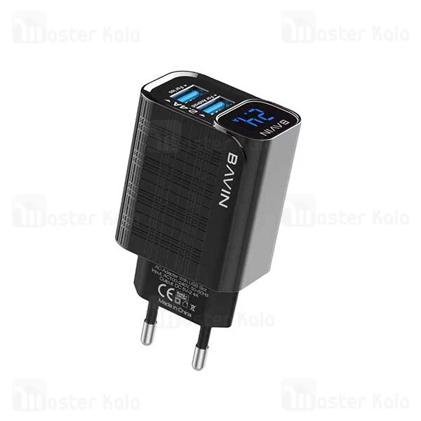 شارژر دیواری Bavin PC316Y 2U Digital Indication Charger 12W EU With cable