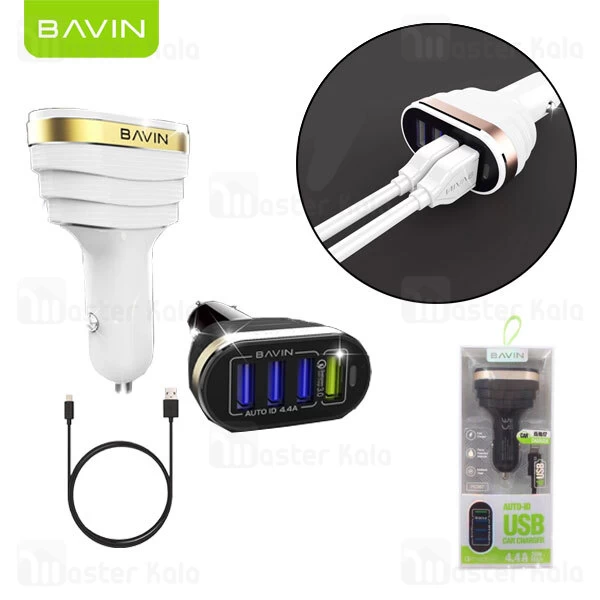 شارژر فندکی Bavin Elite DCCD-019 Dual Port Car Charger