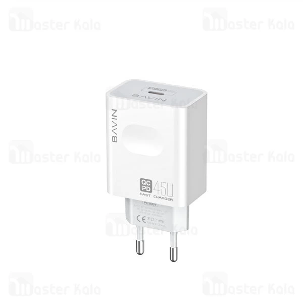 شارژر دیواری Bavin PC800Y 45W PD QC3.0 Super Fast Charging EU