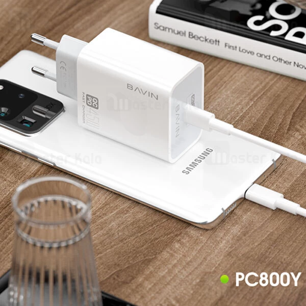شارژر دیواری Bavin PC800Y 45W PD QC3.0 Super Fast Charging EU