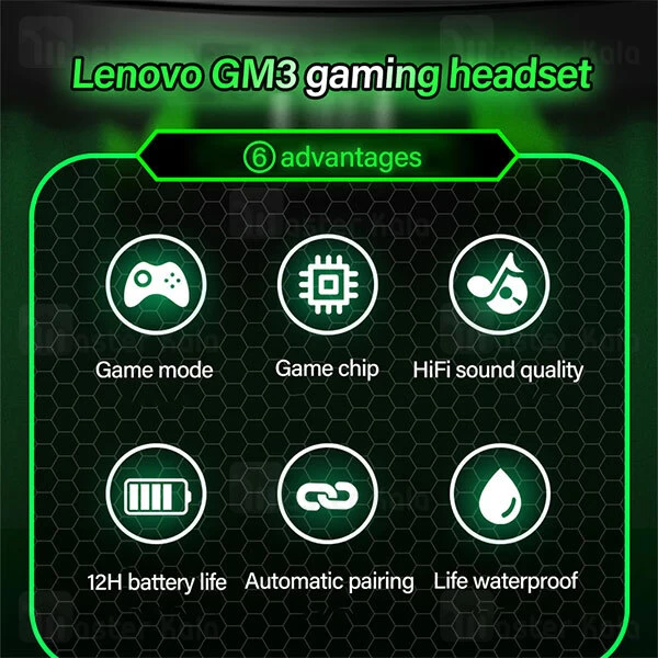 هندزفری بلوتوث Lenovo ThinkPlus GM3 LivePods True Wireless Earbuds