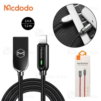 کابل لایتنینگ مک دودو Mcdodo CA-5261 Auto Disconnect Data Cable طول 1.2 متر توان 2.4 آمپر