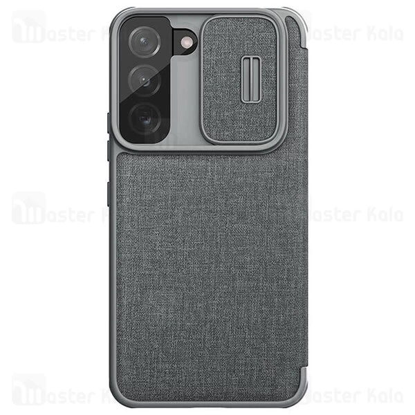 قاب محافظ لنز چرمی Nillkin Qin Pro Leather Case Samsung S22 Plus Sliding Cover