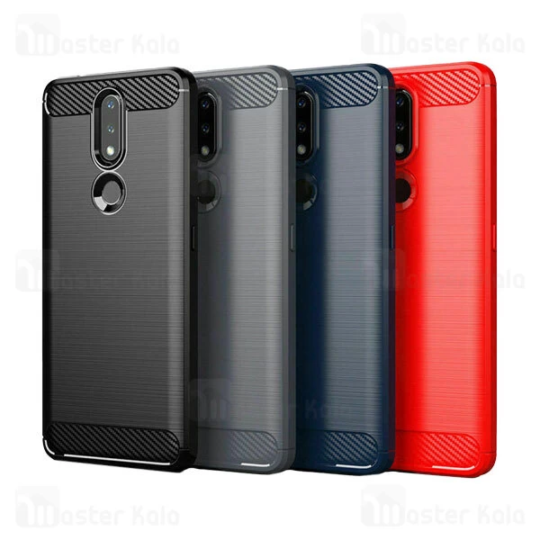 قاب محافظ ژله ای Nokia 2.4 Fiber Carbon Rugged Armor Case