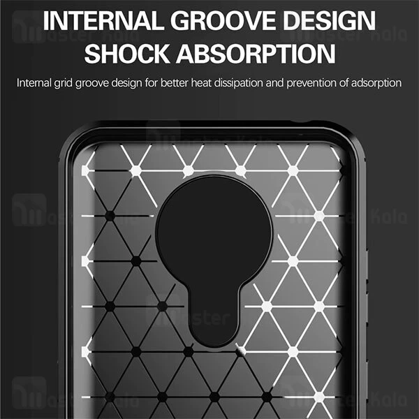 قاب محافظ ژله ای Nokia 5.3 Fiber Carbon Rugged Armor Case
