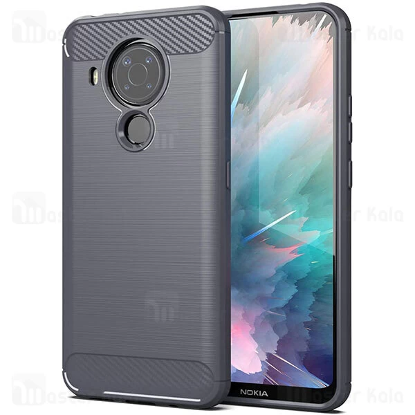 قاب محافظ ژله ای Nokia 5.4 Fiber Carbon Rugged Armor Case