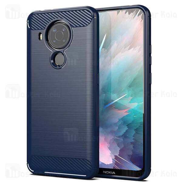 قاب محافظ ژله ای Nokia 5.4 Fiber Carbon Rugged Armor Case