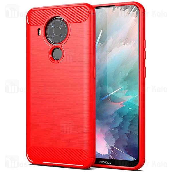 قاب محافظ ژله ای Nokia 5.4 Fiber Carbon Rugged Armor Case
