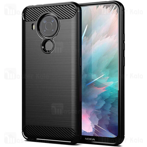 قاب محافظ ژله ای Nokia 5.4 Fiber Carbon Rugged Armor Case