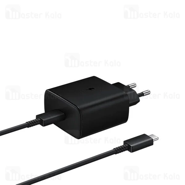 شارژر اصلی سوپر فست شارژ سامسونگ Samsung EP-TA845 Travel Adapter Charger EU توان 45 وات با کابل