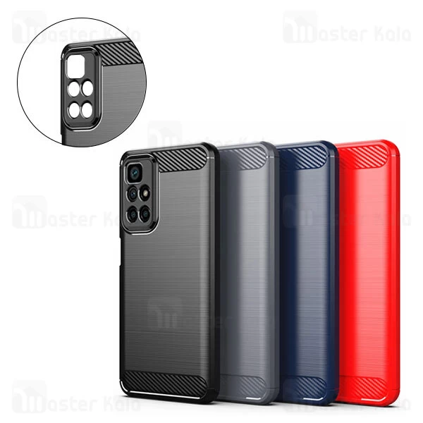 قاب طرح فیبر کربنی شیائومی Xiaomi Redmi 10 / 10 Prime Rugged Armor Fiber Carbon