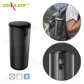 اسپیکر بلوتوث و پاوربانک زیلوت Zealot S8 Touch Panel TWS Wireless Speaker توان 10 وات رم خور