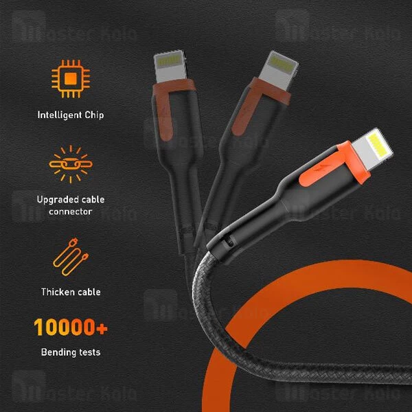 کابل لایتنینگ الدینیو LDNIO LS531 Lightning Data Charging Cable طول 1 متر و شدت جریان 2.4 آمپر