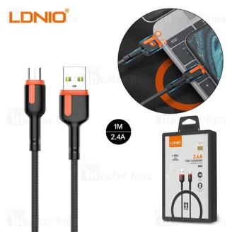 کابل میکرو یو اس بی الدینیو LDNIO LS531 Micro USB Data Charging Cable طول 1 متر و شدت جریان 2.4 آمپر