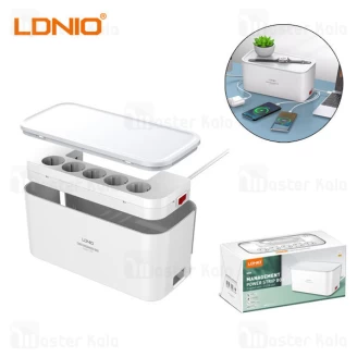 چند راهی برق و شارژر الدینیو LDNIO SE5334 دارای 3 پورت و 5 خروجی برق