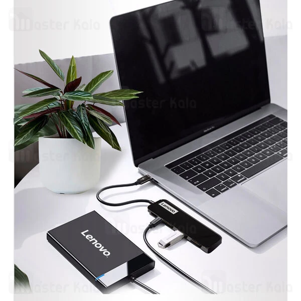 هاب 4 پورت لنوو  Lenovo EA04 4 in 1 HUB USB 3.0
