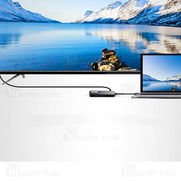 هاب و رم ریدر 5 پورت لنوو Lenovo EH05 5 in 1 USB-C HUB HDMI 4K 