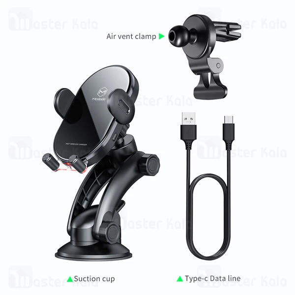 هولدر و شارژر وایرلس چند کاره هوشمند مک دودو Mcdodo CH-7620 Intelligent Air Mount توان 15 وات