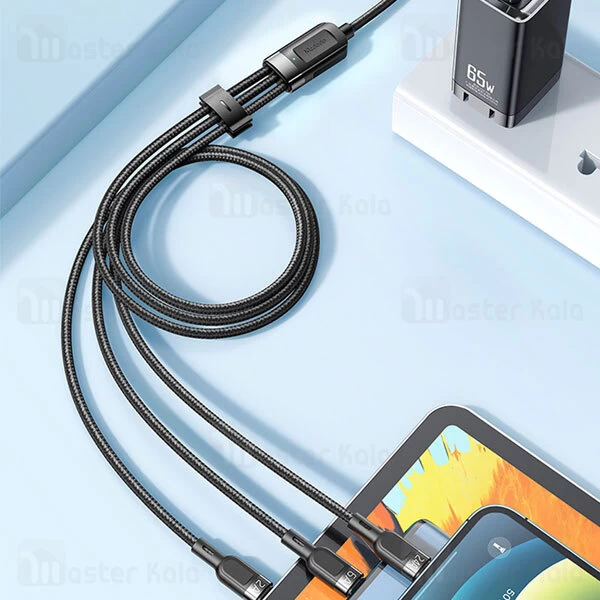 کابل سه سر مک دودو Mcdodo CA-0930 3 In 1 Super Fast Charging Cable توان 66 وات طول 1.2 متر
