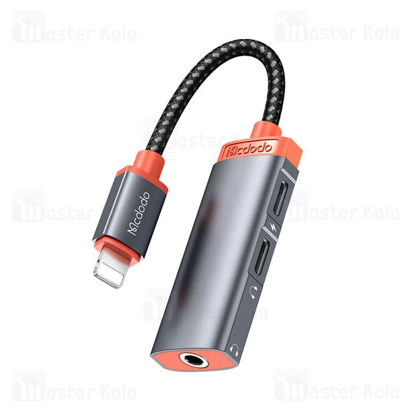 تبدیل لایتنینگ اتصال همزمان هندزفری و شارژر مک دودو Mcdodo CA-0950 Lightning to Aux توان 60 وات