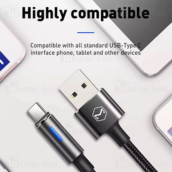 کابل تایپ سی Mcdodo CA-6170 Smart Series Auto Disconnect Type C Data Cable 2A 1m