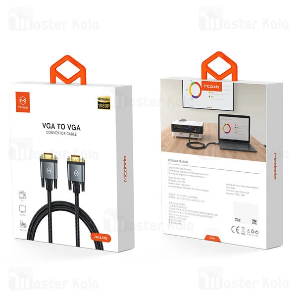 کابل VGA مک دودو ‌Mcdodo CA-7780 VGA to VGA Convertor Cable HD 2M طول 2 متر