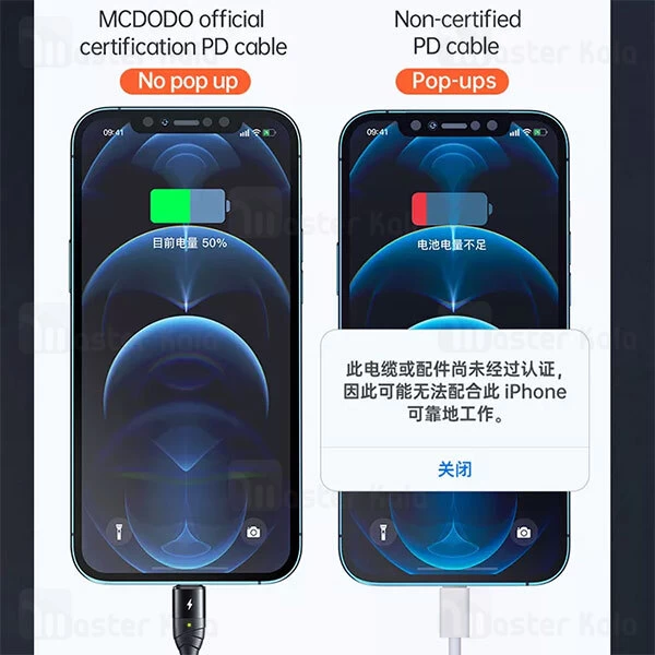 کابل آیفونی Mcdodo CA-8850 Magnetic Pro Type-C To Lightning 20W PD Data Cable