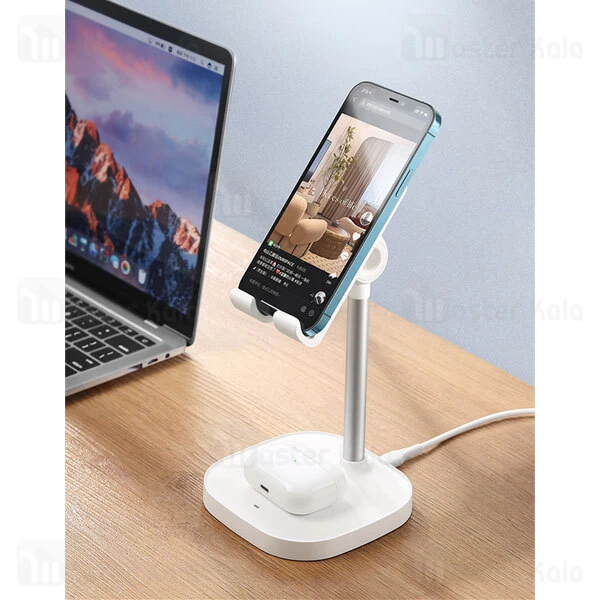 هولدر و شارژر وایرلس رومیزی مک دودو Mcdodo CH-0530 2 In 1 Desktop Wireless Charger توان 20 وات