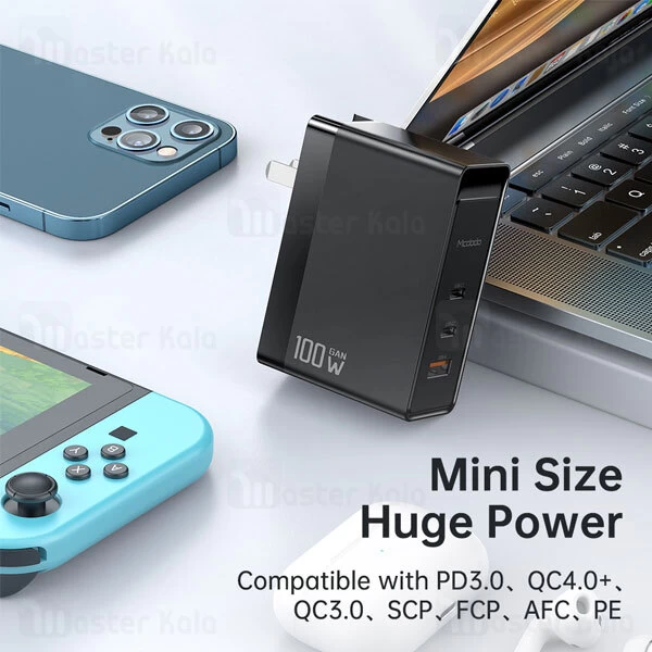 آداپتور سه پورت چندکاره مک دودو Mcdodo CH-8101 Convertible Travel Adapter Gan توان 100وات