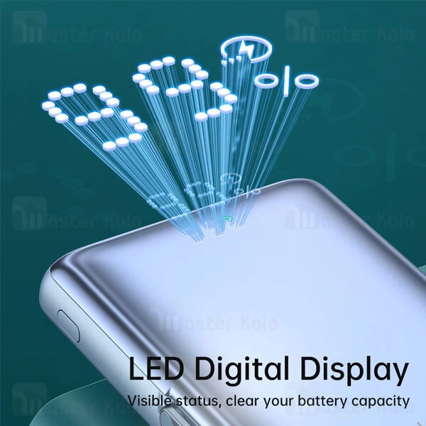 پاوربانک وایرلس 10000 مگنتی مک دودو Mcdodo MC-0691 Digital Display Powerbank توان 20 وات دارای استند