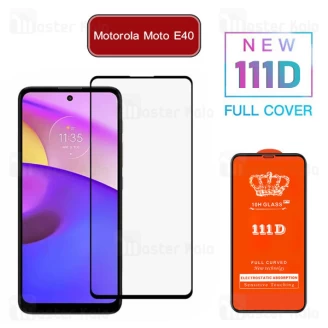 محافظ صفحه شیشه ای تمام صفحه تمام چسب موتورولا Motorola Moto E40 111D Glass