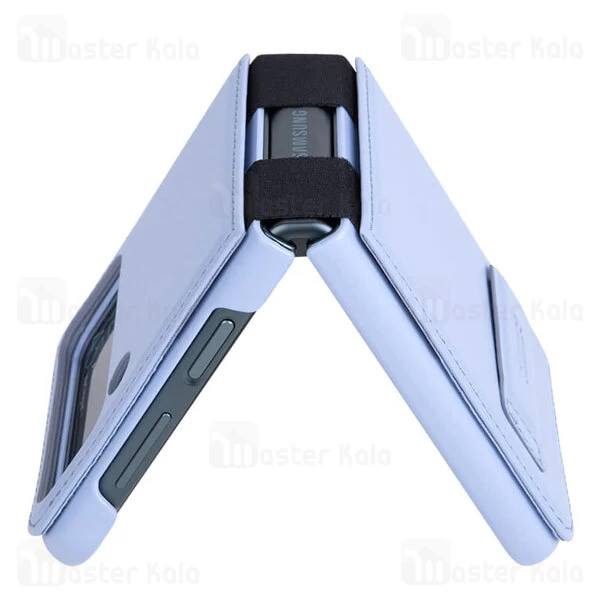 کیف چرمی نیلکین Samsung Galaxy Z Flip 3 5G Nillkin Qin Plain Leather Cloth Case دارای استند