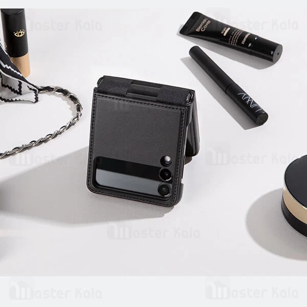 کیف چرمی نیلکین Samsung Galaxy Z Flip 3 5G Nillkin Qin Plain Leather Cloth Case دارای استند