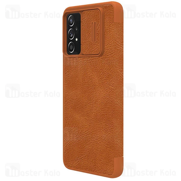 قاب محافظ لنز چرمی Nillkin Qin Pro Leather Case Samsung Galaxy A73 5G Sliding Cover