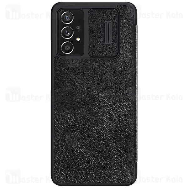 قاب محافظ لنز چرمی Nillkin Qin Pro Leather Case Samsung Galaxy A73 5G Sliding Cover
