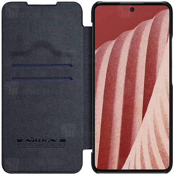 قاب محافظ لنز چرمی Nillkin Qin Pro Leather Case Samsung Galaxy A73 5G Sliding Cover