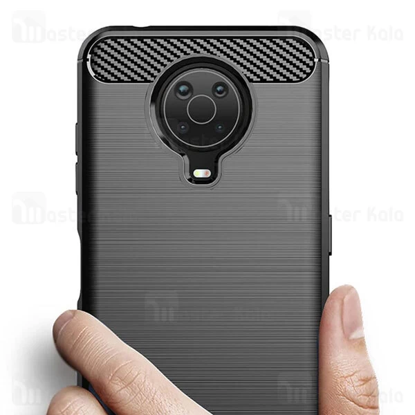قاب محافظ ژله ای Nokia G10 / G20 Fiber Carbon Rugged Armor Case