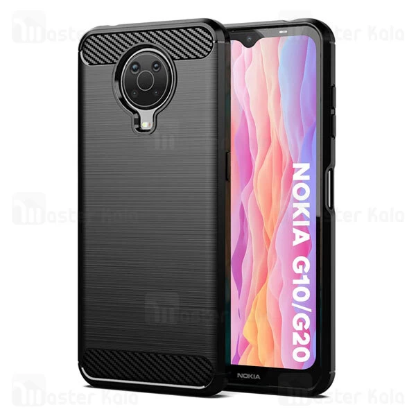 قاب محافظ ژله ای Nokia G10 / G20 Fiber Carbon Rugged Armor Case
