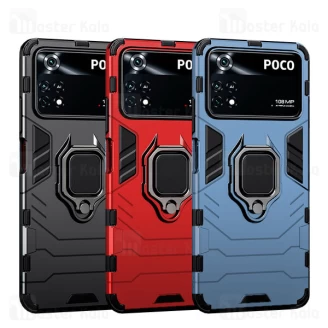 گارد ضد ضربه انگشتی شیائومی Xiaomi Poco X4 Pro 5G Black Panther KEYSION ShockProof Armor Ring