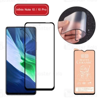 گلس سرامیکی مات اینفینیکس Infinix Note 10 / Note 10 Pro Matte Ceramic Full Screen Glass