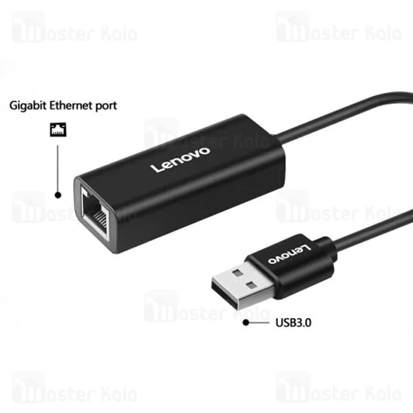 کابل تبدیل USB3.0 به LAN لنوو Lenovo A518 USB3.0 to RJ45 Network Converter