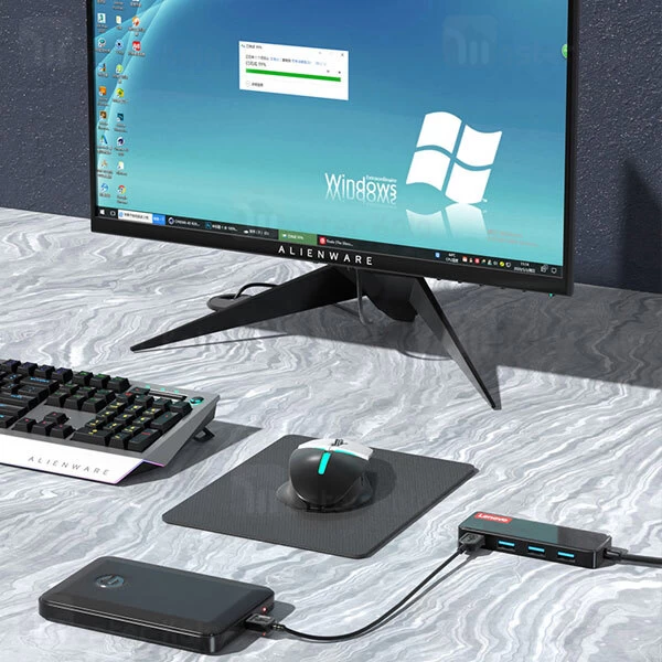 هاب 4 پورت لنوو Lenovo A602 4Ports USB3.0 Hub طول 50 سانتی متر
