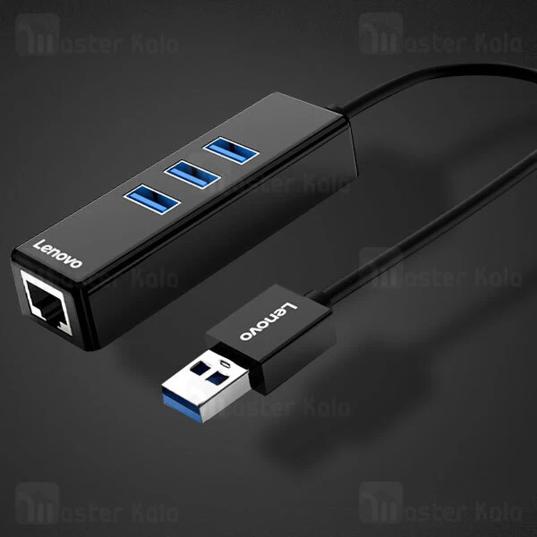 هاب 4 پورت لنوو Lenovo A625 4 in 1 USB HUB 3USB3.0 1Lan Port