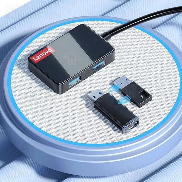 هاب 4 پورت لنوو Lenovo LP0806 4 in 1 USB HUB Adapter 4USB 3.0 new