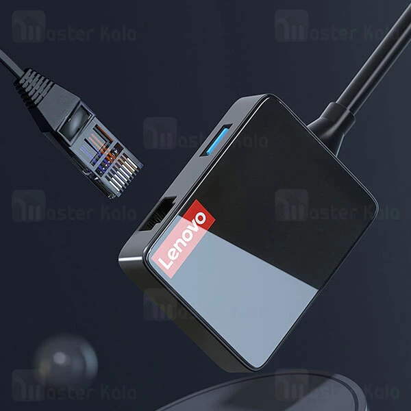 هاب 4 پورت لنوو Lenovo LP0803 4 in 1 USB HUB Adapter 3USB3.0 1RJ45 new
