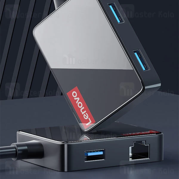 هاب 4 پورت لنوو Lenovo LP0803 4 in 1 USB HUB Adapter 3USB3.0 1RJ45 new