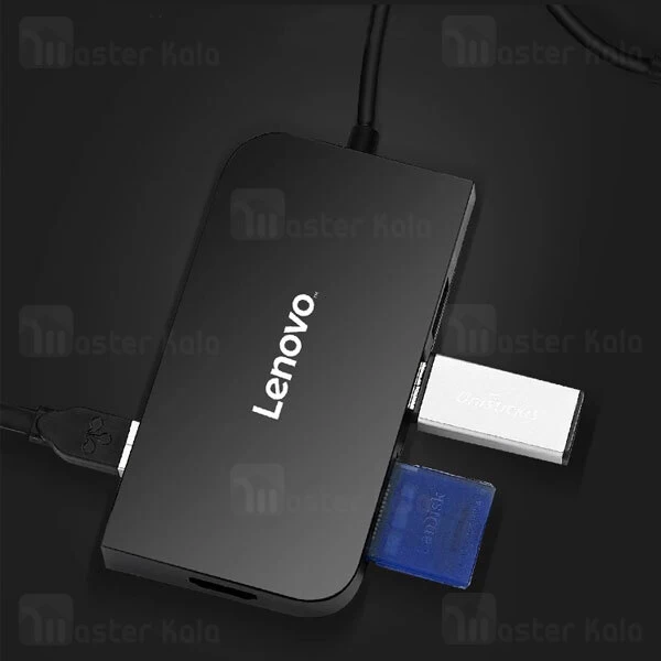 هاب 7 پورت Type C لنوو Lenovo S707 7 in 1 Type C HUB Adapter HDMI PD3.0 SD/TF Reader