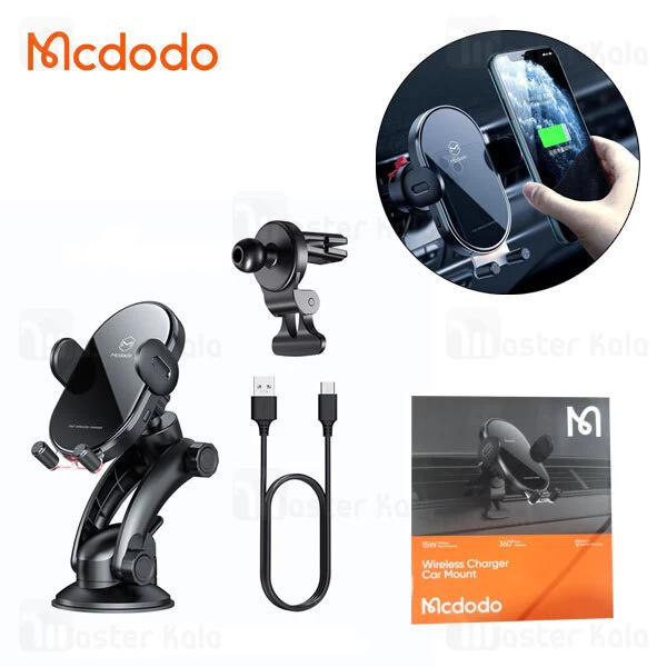 هولدر و شارژر وایرلس چند کاره هوشمند مک دودو Mcdodo CH-7620 Intelligent Air Mount توان 15 وات